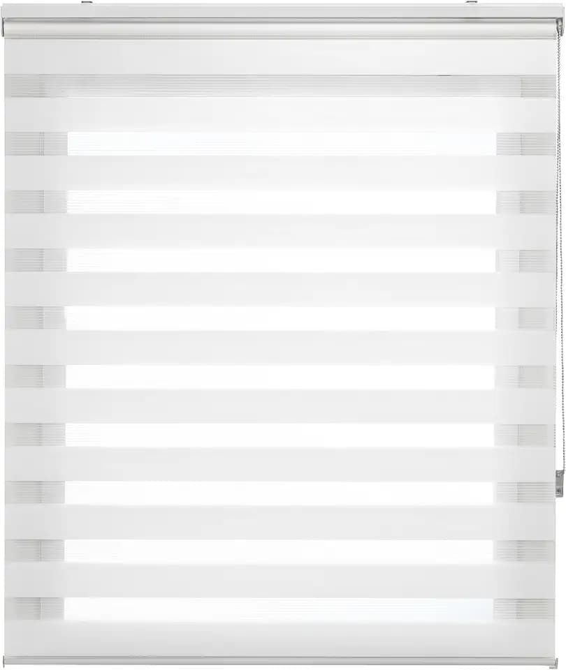 Uniestor basic duo rollo tag und nacht Cremefarben- doppelrollo 120 x 180 cm (Breite x Länge). Stoffgröße 117 x 175 cm. Fensterrollo zebra