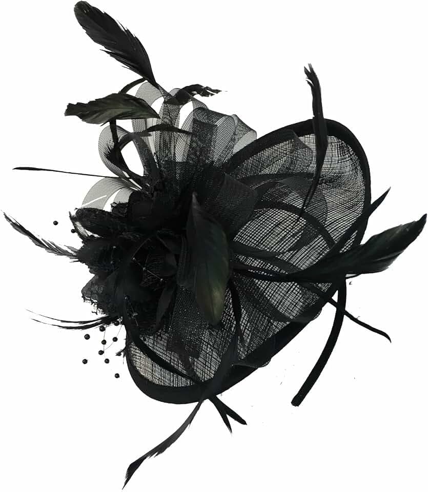 Caprilite Sinamay Fascinator-Hut für Damen, Hochzeiten, Stirnband, Rennen