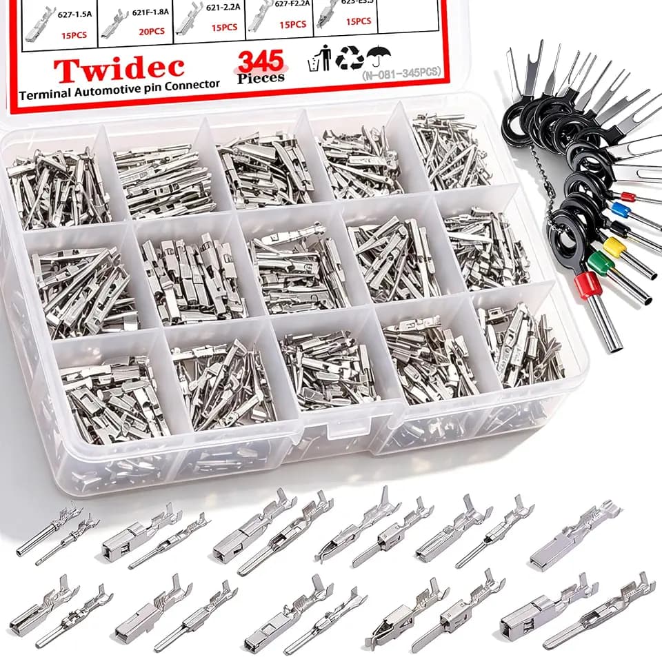 Twidec/345Pcs 21Type Pins Connector Kit Car Electrical Terminal Wire Pin