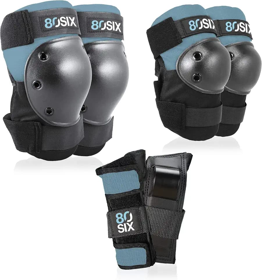 80SIX Multi-Sport Pad Set– Protective Gear for Skateboarding, Biking, Roller Skating, and Scooter