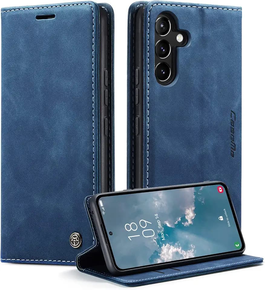 KZB für Samsung Galaxy A54 5G Hülle, Magnet Leder Klapphülle Stoßfest