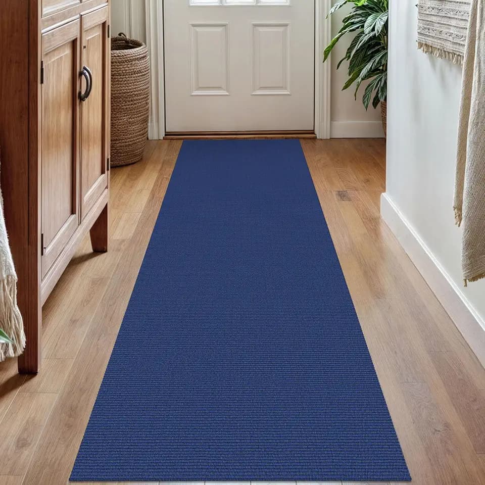 KOZYFLY 2x7 Runner Rug, Washable Non Slip Kitchen Hallway Rug, Royal Blue