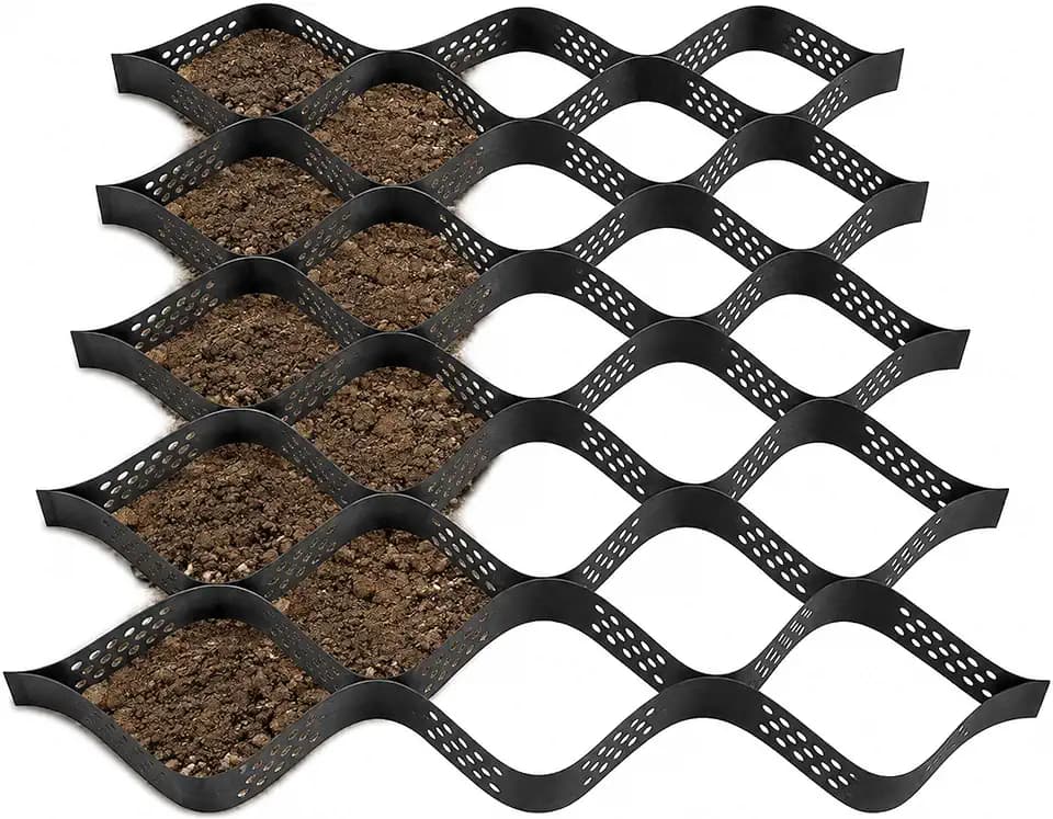 4" Depth Ground Grid 9ftx17ft Geo Grid Gravel Grid 1885 Lbs per Sq Ft Load