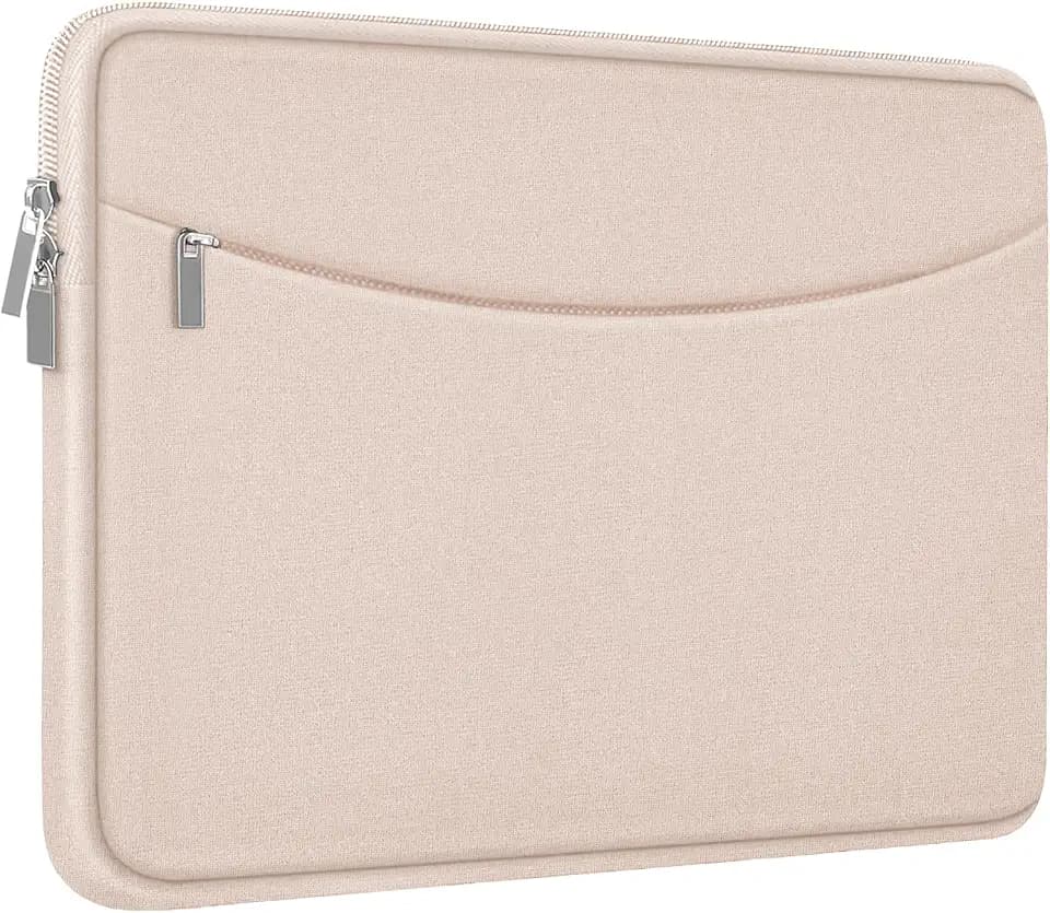 Laptop Case 14 inch, Shockproof Protective Laptop Cover Briefcase Carrying Computer Bag with Accessory Pocket Portable Computer Sleeve for 14" MacBook, HP, Dell, Lenovo, Acer, Pink