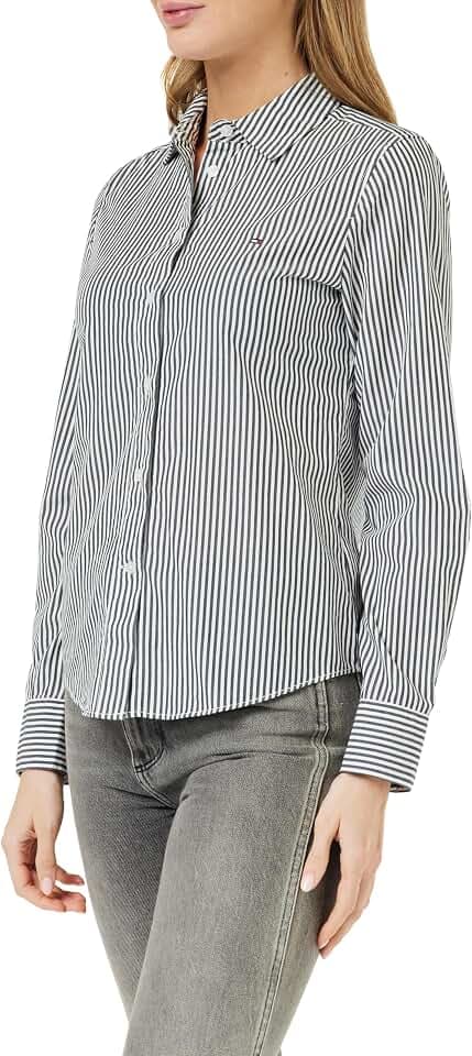 Tommy Hilfiger Damen Essential STP Regular Shirt Ww0ww41002 Freizeithemden (1er Pack)