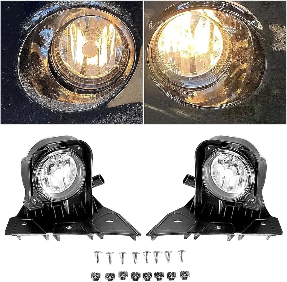 ECOTRIC Pair Fog Lights Compatible with 00-04 F150 Harley Davidson Edition