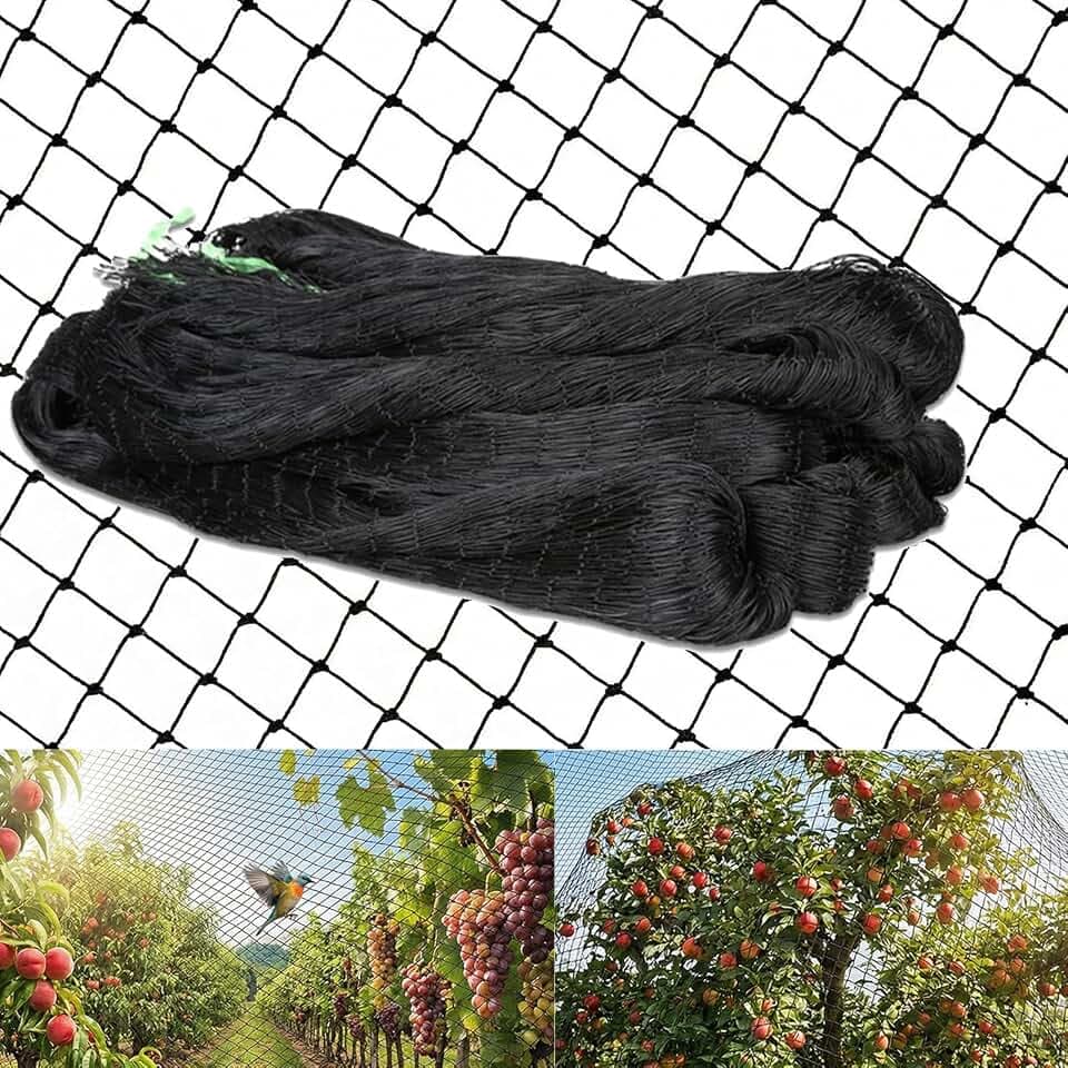 7,5 m x 15 m Vogelschutznetz, Vogelnetz Stabil Volierennetz Vogelnetz Teichnetz Robustes Hühnernetz, Maschenweite Beträgt 2,5 x 2,5 cm, zum Schutz von Obstbäumen und Gemüse vor Vogelschäden
