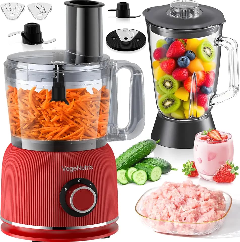 Food Processor and Blender Combo, 88 oz Food Chopper