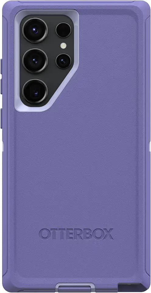 OtterBox Galaxy S23 Ultra Defender Series Case - Mountain Majesty (Purple), Rugged & Durable, with Port Protection, Includes Holster Clip Kickstand
