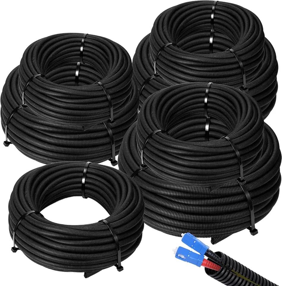 Sasylvia Mixed Sizes Split Wire Loom Tubing, Cord Protector