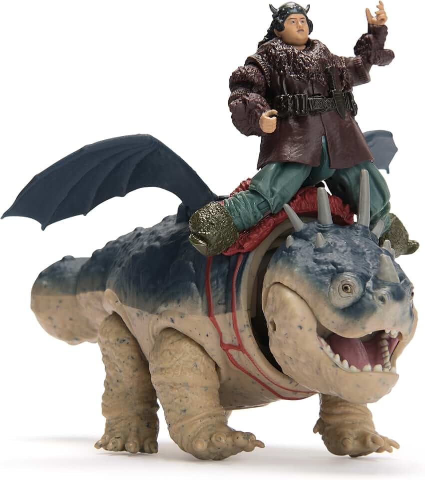 Dreamworks How to Train your Dragon, Wikinger und Drachen Actionfiguren-Set, Fleischklops und Fischbein, Spielzeug für Kinder ab 4 Jahren
