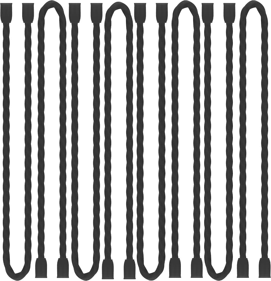8Pcs 12Inch Silicone Cable Ties Reusable Steel-Core Wire Twist Tie Straps