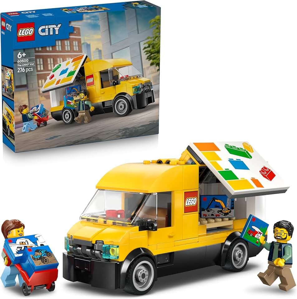 LEGO City: Der LEGO Lieferwagen - Modellbau mit 2 Minifiguren, Transportwagen und Zubehör - Geburtstagsgeschenk für Jungen ab 6 Jahren - 60500