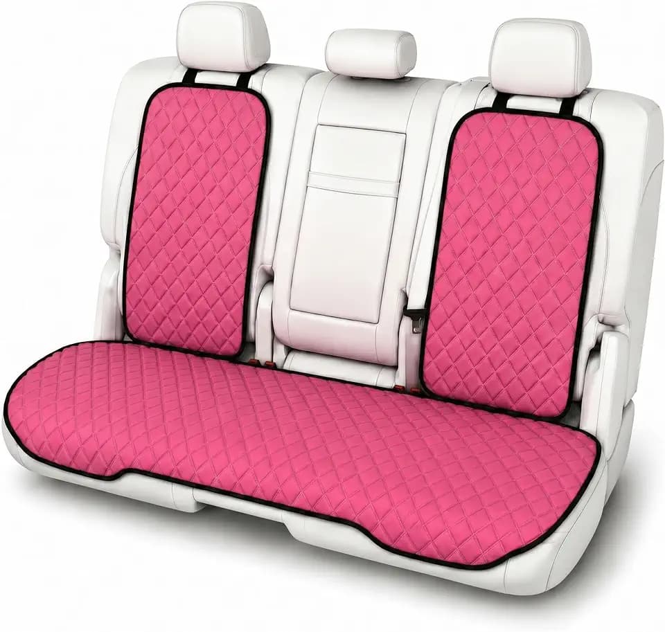 FH Group Car Seat Cover Cushion - Cars Trucks SUV, Neosupreme Car Seat Cushions, Waterproof Car Seat Cover Cushion, Universal Fit Car Seat Protector Rear Set Pink
