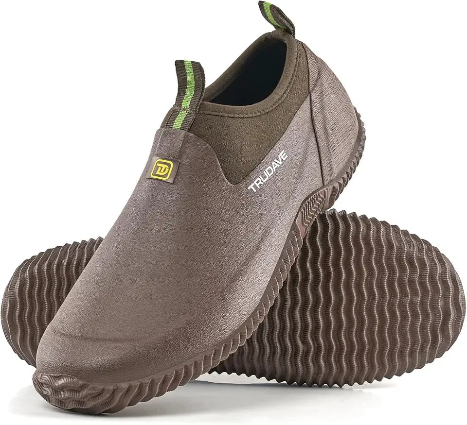 Trudave Garden Shoes for Men & Women, Waterproof Rubber Shoes with 4.5mm Neoprene, Womens Rain Boots for Gardening,Size 6-13