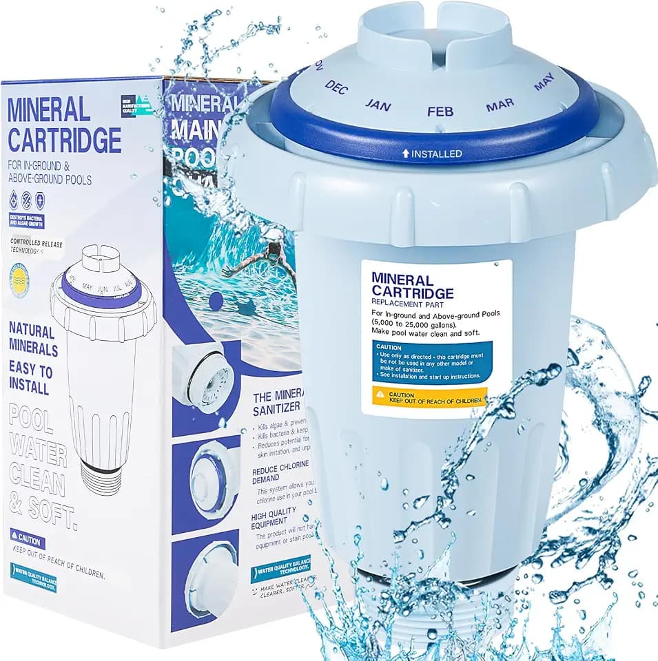 W28175 Pool Mineral Cartridge Replacement Parts Fit For Zodiac Nature2 Express Mineral Cartridges, For Above-Ground or In-Ground Pools Up To 30,000 Gallons