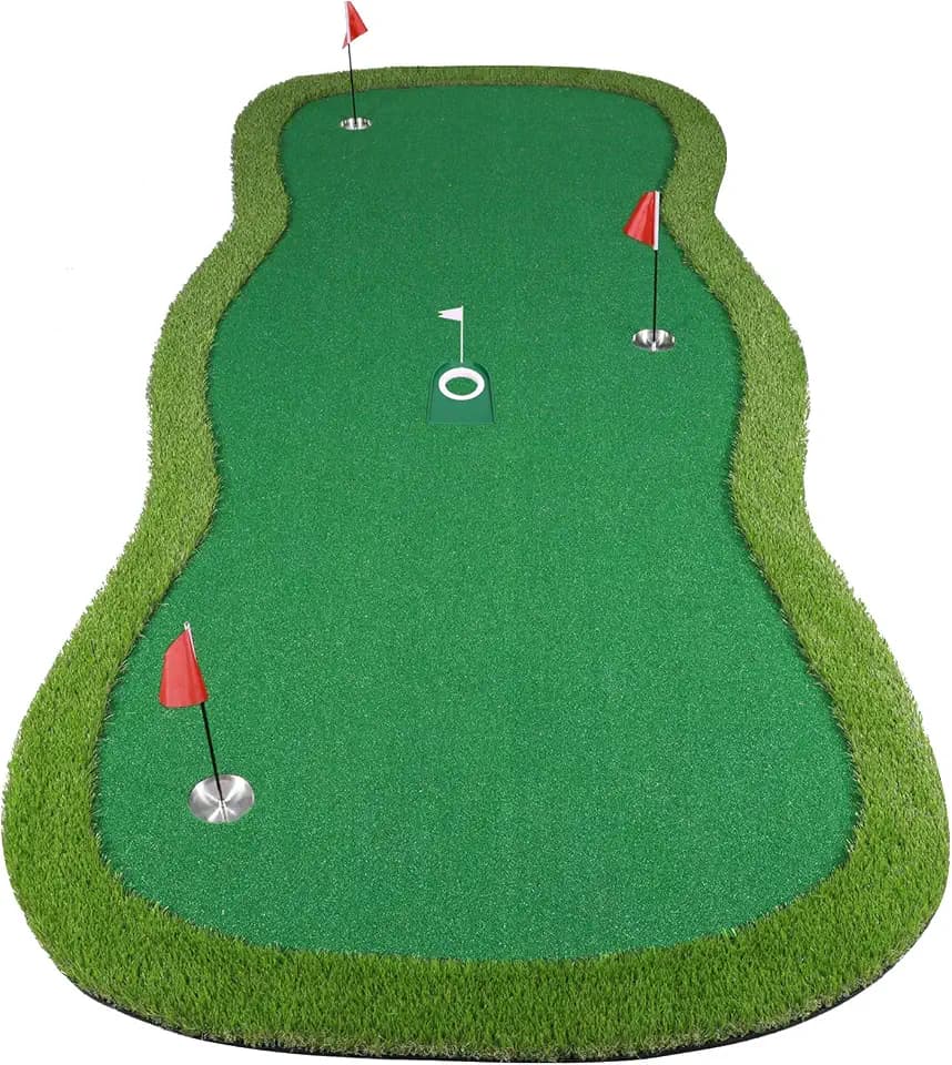 Chriiena Golf Putting Green,Large Practice Putting Mat for Indoor Outdoor