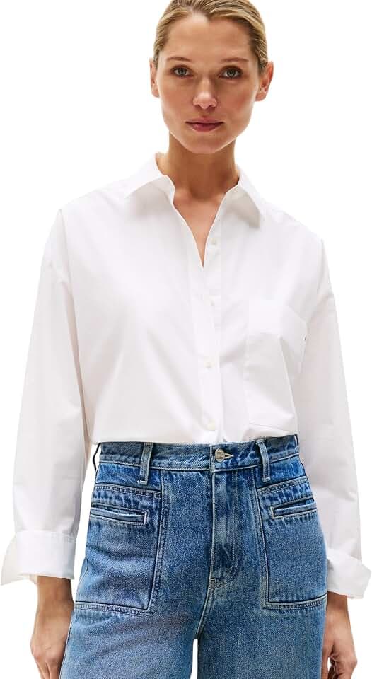 Tommy Hilfiger Damen Hemd Poplin New Easy Oversized