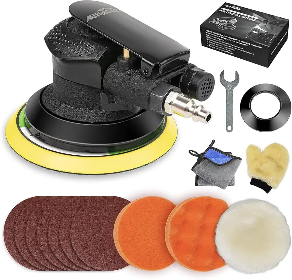 Autolock 125mm Luft-Exzenterschleifer, pneumatische Handflächen-Autoschleifer für Holzpolierer, Metall und Karosseriearbeiten, Das-Schleifer, Dual-Action-Schleifer