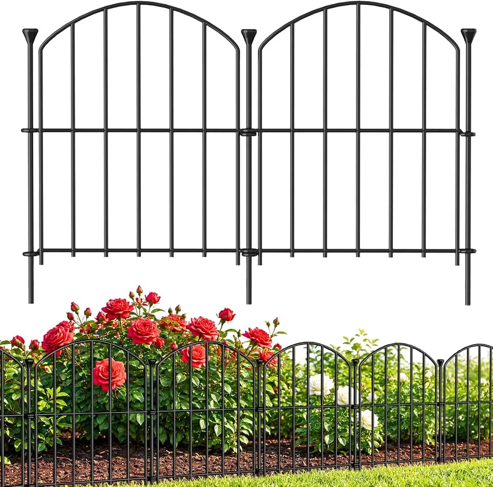 No Dig Garden Fence Panels, Dog Fence Outdoor for Yard, 30 Pack