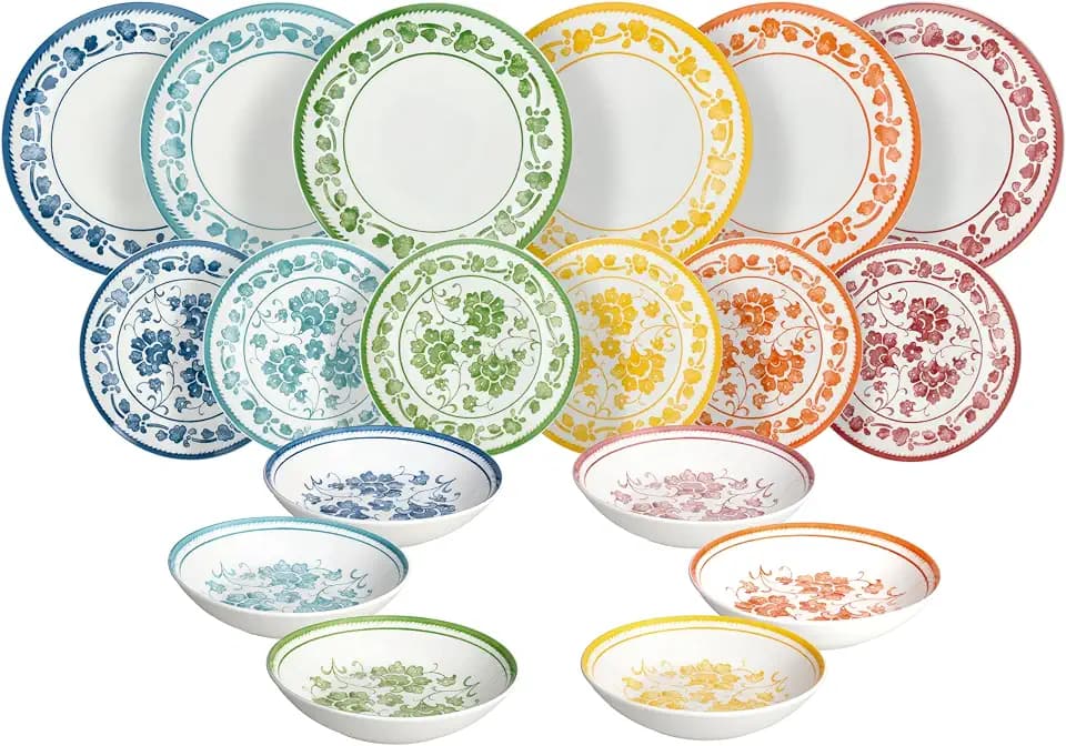 Tognana Sintra, Geschirrset für 6 Personen, 18-teilig, Porzellan, Multicolor