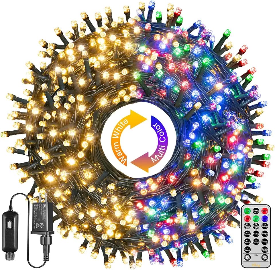 Ollny 210FT 640LED Color Changing Christmas Lights with Remote, 11 Modes
