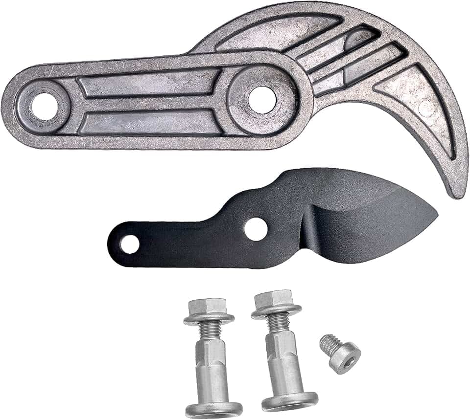 Original Ersatz-Klinge, Amboss und Schrauben für Fiskars PowerGear Amboss Getriebeastschere L77, Schwarz/Grau, 1026292