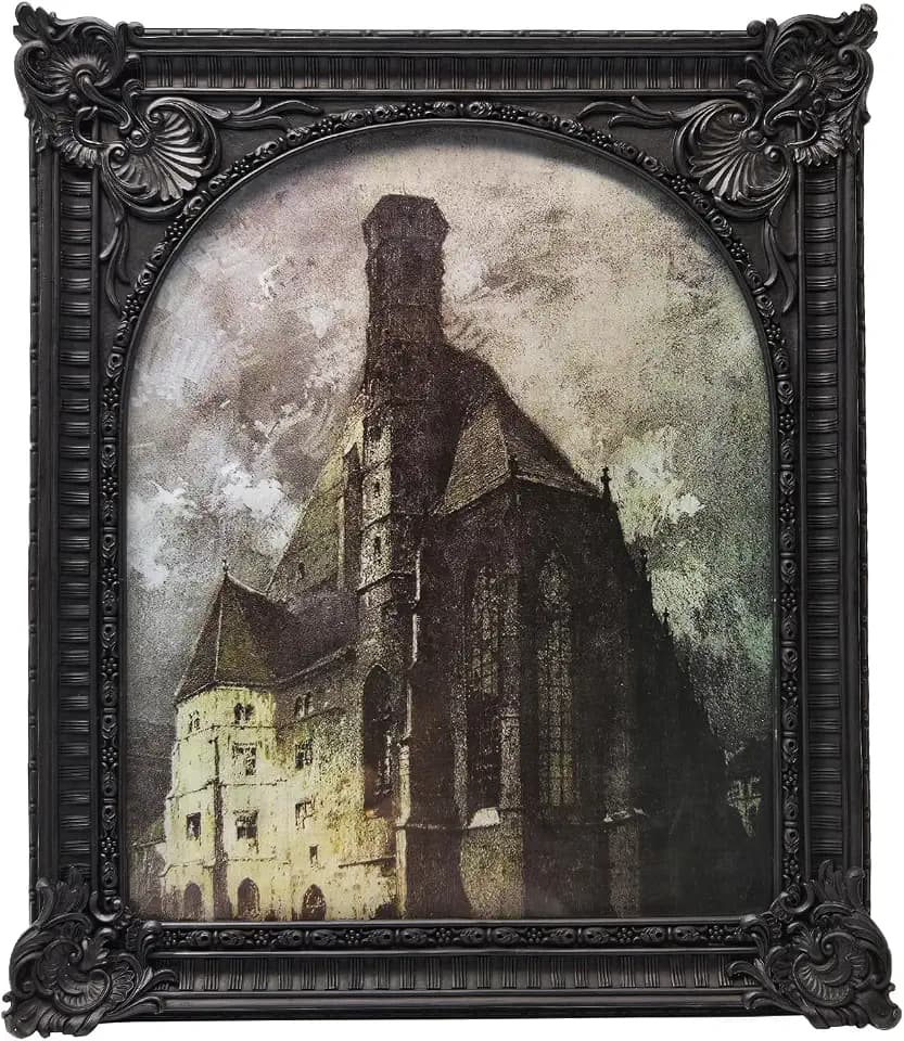 Vintage-Bilderrahmen, 20,3 x 25,4 cm, Antik-Schwarz, verziert, gewölbter Fotorahmen zum Aufhängen an der Wand oder als Tischdekoration, Retro-Gothic-Heimdekoration, Fotogalerie-Kunst