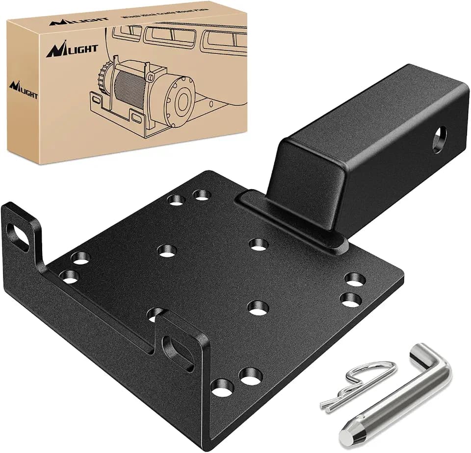 Nilight Universal Winch Bracket with 2''Receiver Hitch 3600lbs Capacity