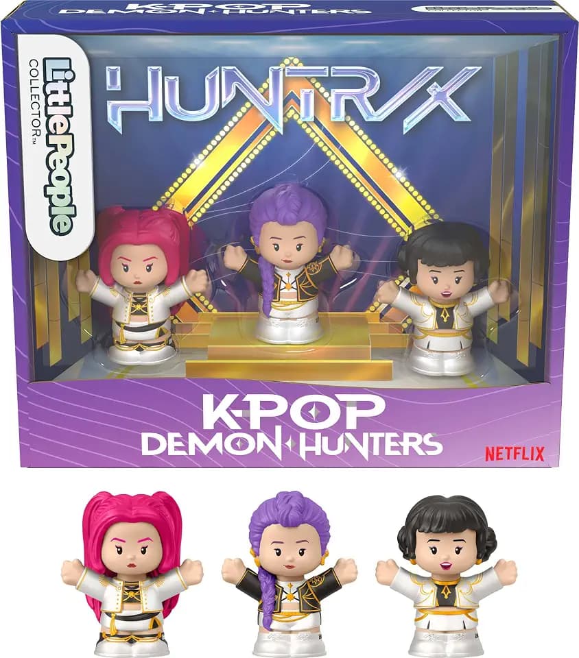 Little People Collector Kpop Demon Hunters: HUNTR/X Special Edition Set for Movie Fans, 3 Figures in a Display Package