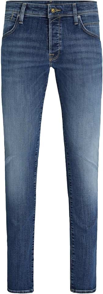JACK & JONES Herren Jeans JJIGLENN JJFOX 50SPS CB 036 - Slim Fit Blau Blue Denim