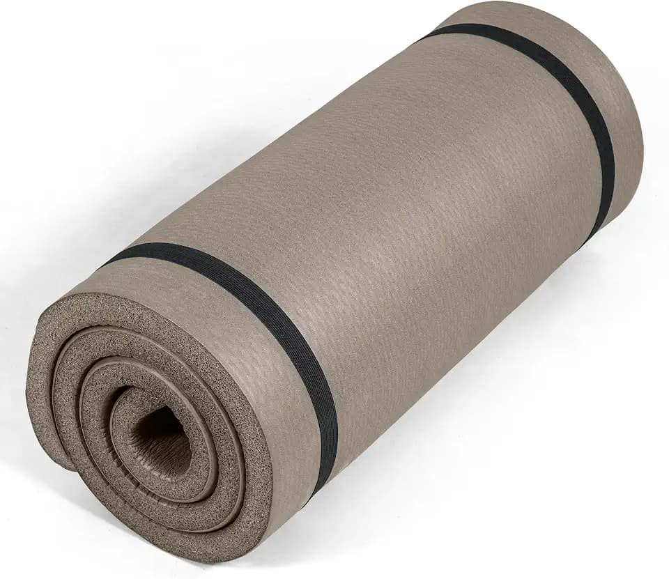 Tone Fitness 1" Extra Thick Yoga Mat, Exercise & Pilates Mat with Strap