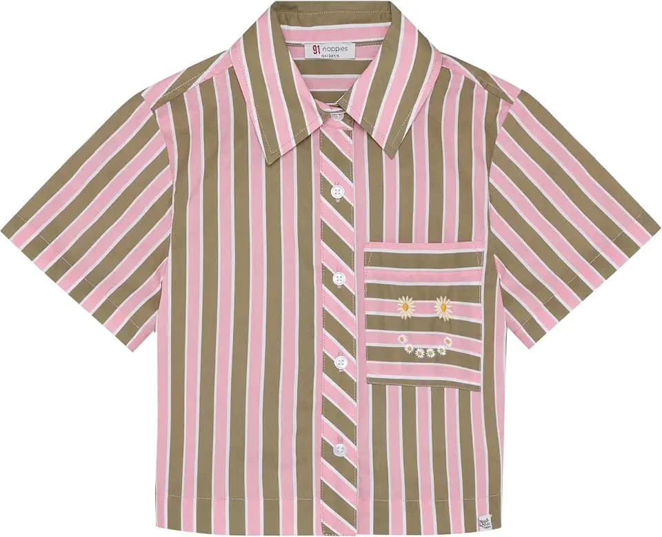 Noppies Mädchen Blouse Ss Stripe Girl Bluse
