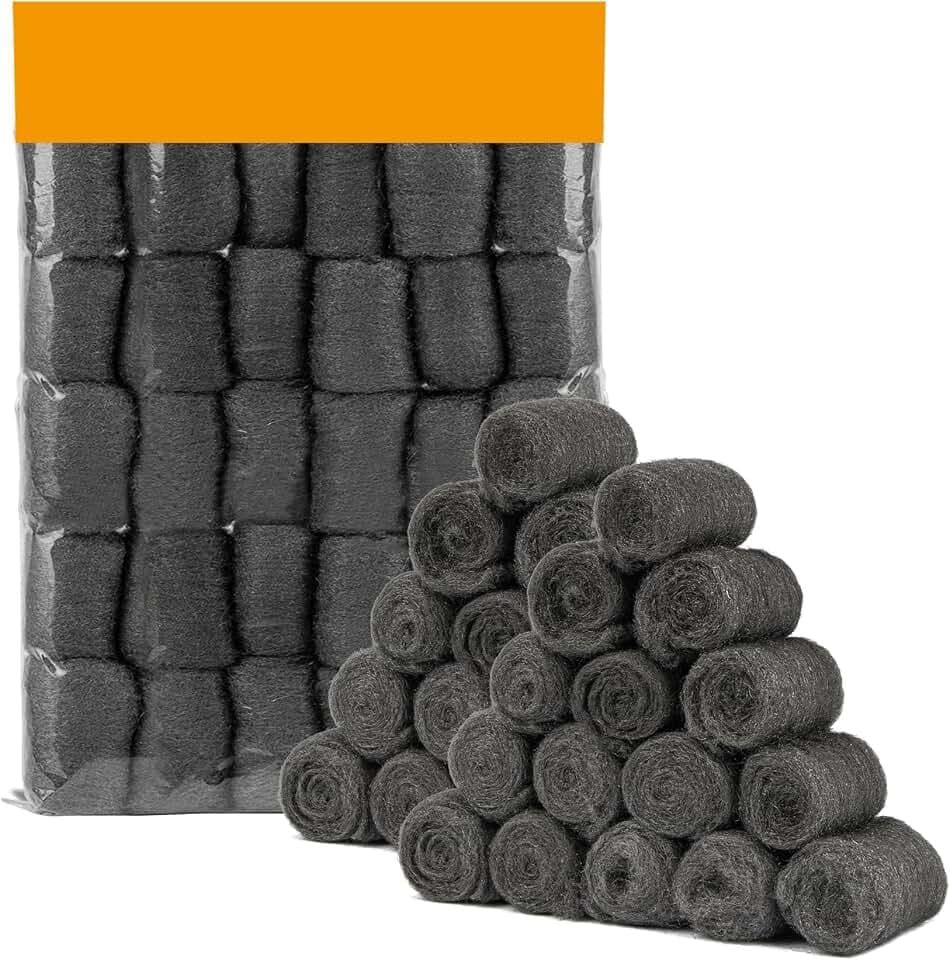 Stahlwolle 0000 Gegen Mäuse Vertreiben - MAQIHAN 30 Stück Metal Polish Stahlwolle Fein 0000 Gegen Ratten Steel Wool 0000 Eisenwolle Nagerschutz Bauschaum