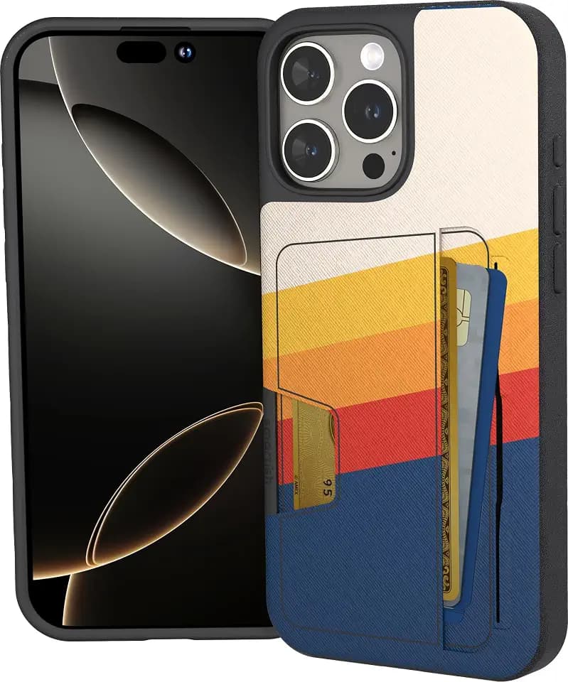 Smartish iPhone 16 Pro Max Wallet Case, Wallet Slayer Vol 2, Stripes