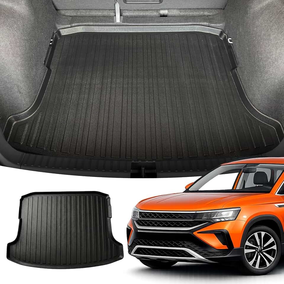 Premium Cargo Liner for Volkswagen Taos 2022-2026 Front Wheel Drive Only - Custom Fit Car Trunk Mat - Easy-to-Wash & All-Season Black Cargo Mat 3D Shaped Laser Measured Trunk Liners