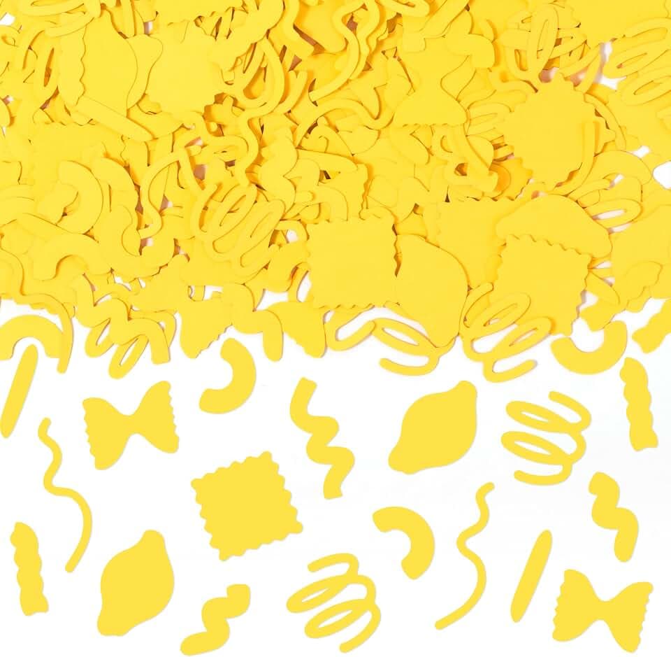 BeYumi Italian Food Table Confetti - 300Pcs Pasta Party Decoration Supplies