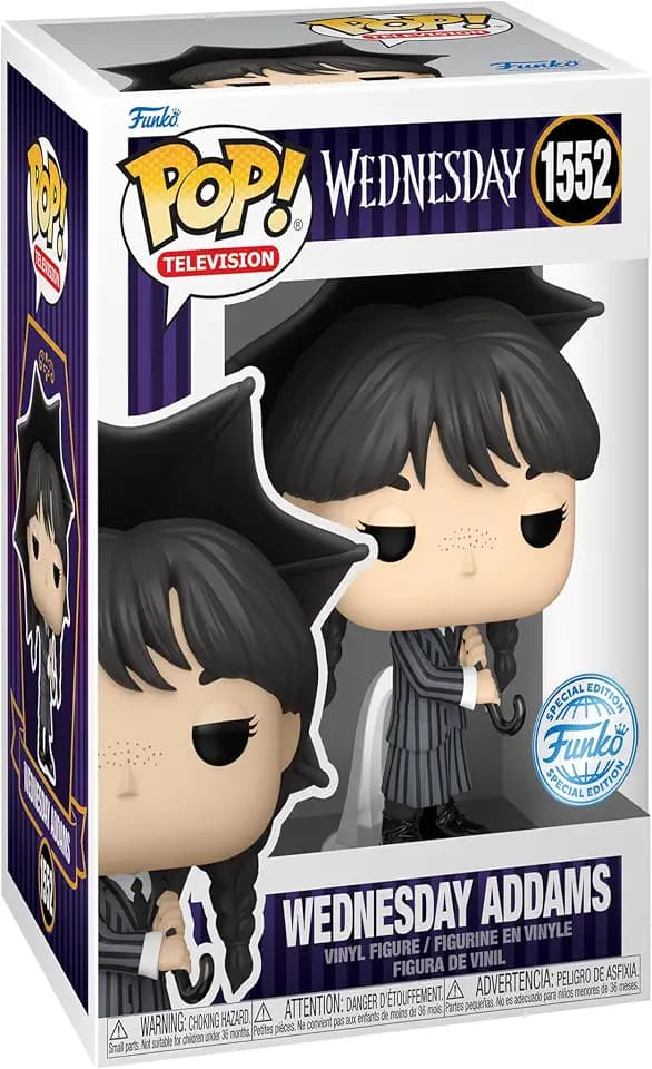 Funko Pop! TV: Wednesday - Wednesday with Umbrella- Vinyl-Sammelfigur - Geschenkidee - Offizielle Handelswaren - Spielzeug Für Kinder und Erwachsene - TV Fans - Modellfigur Für Sammler