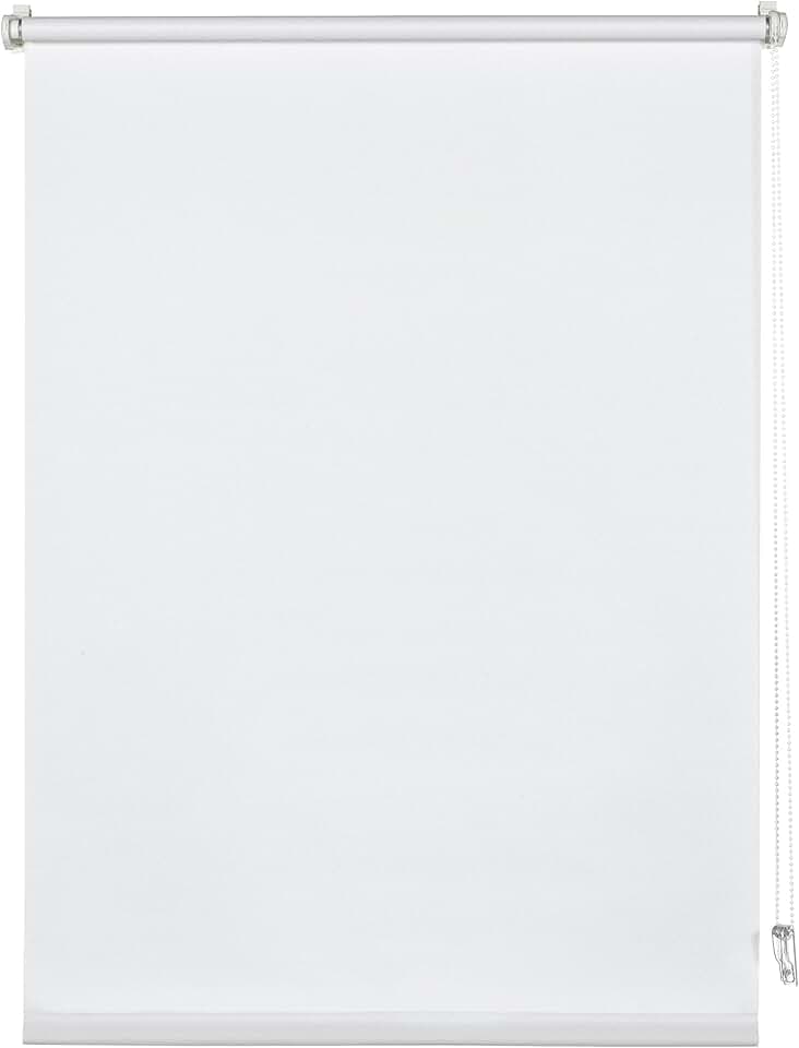 Deco Company Rollo zum Klemmen, Tageslicht-Rollo, Blickdicht, Alle Montage-Teile inklusive, Klemmrollo Uni, Weiß, 65 x 150 cm (BxH), 23-1018
