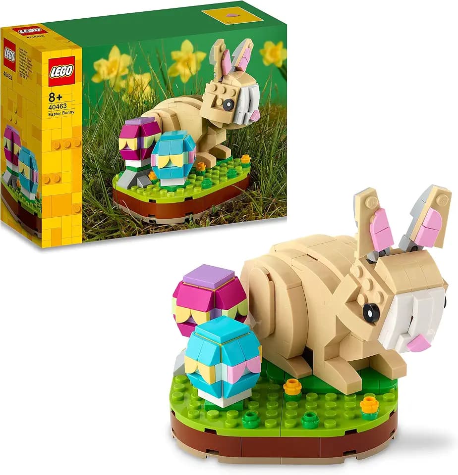 LEGO 40463 Osterhase Spielzeug zu Ostern zum Basteln für Kinder, ideal als Ostergeschenk oder Osterdeko