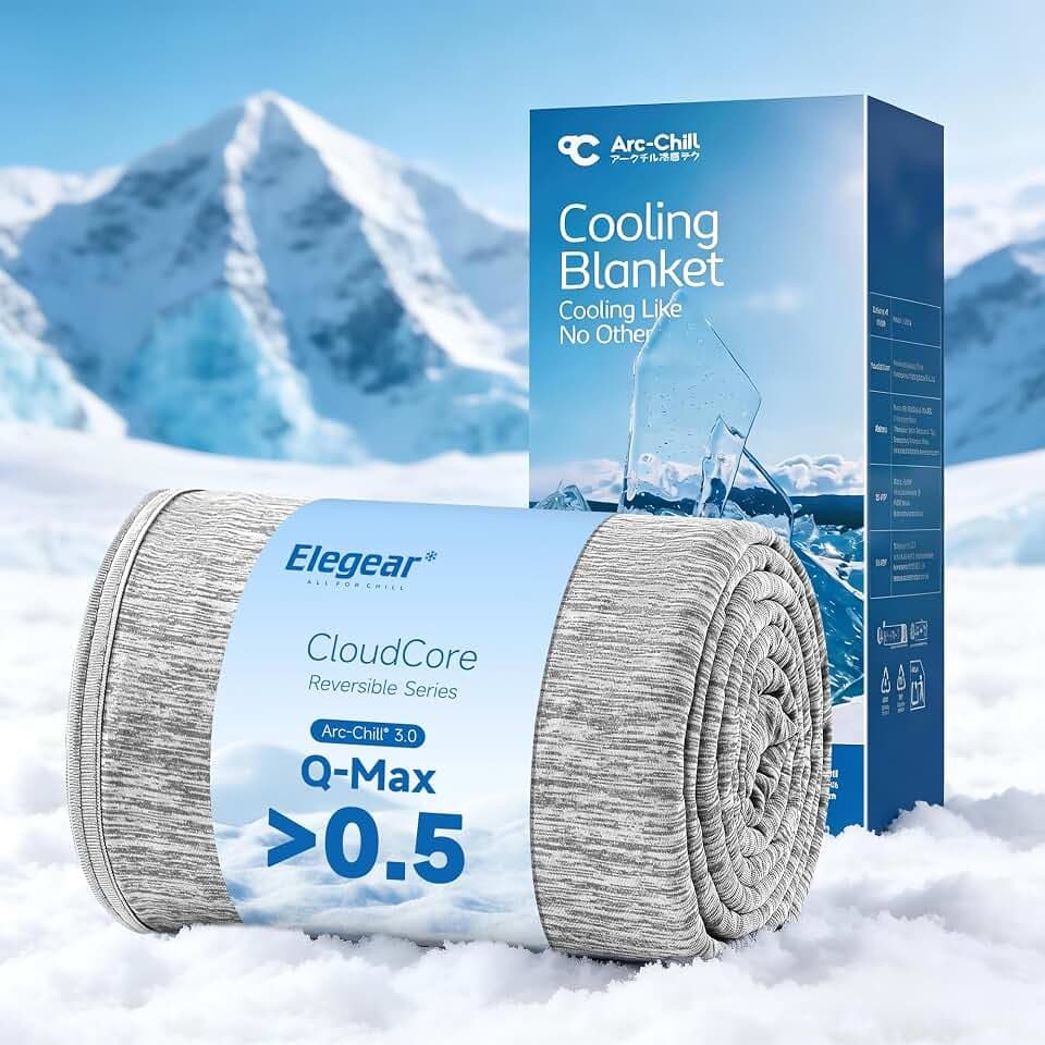 Elegear Kühldecke leichte Sommerdecke, Selbstkühlende Decke doppelseitige