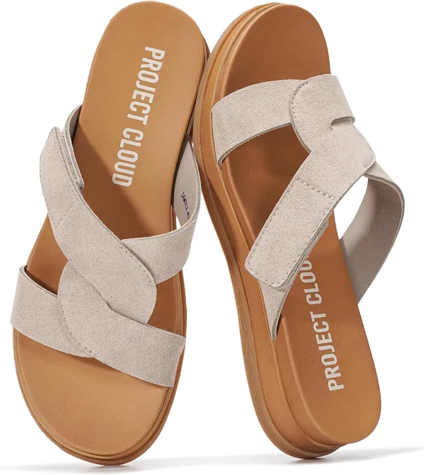 Project Cloud Wedge Sandals for Women Plush Insole Strappy Sandals 2026