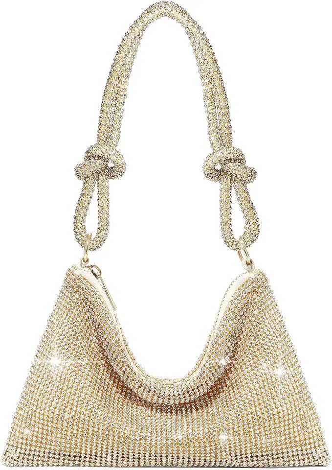 GEMIU Evening Bag Sparkle Purses for Women, Rhinestone Clutch Purse for Women Dressy Sequin Purse