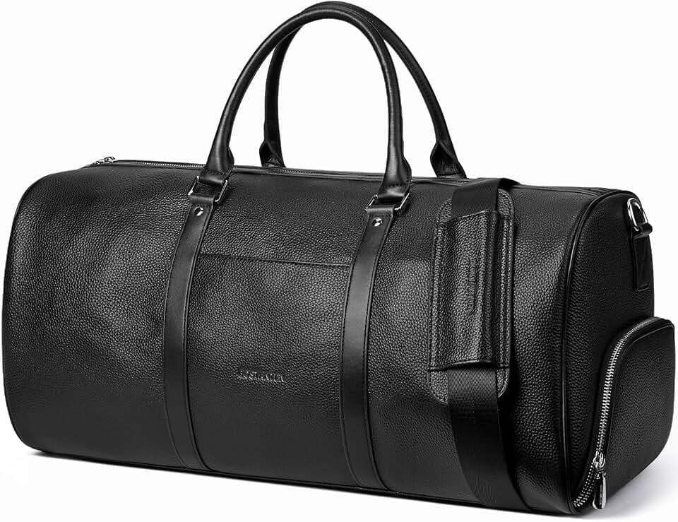 BOSTANTEN Genuine Leather Duffel Bags for Men Weekender Travel Bag