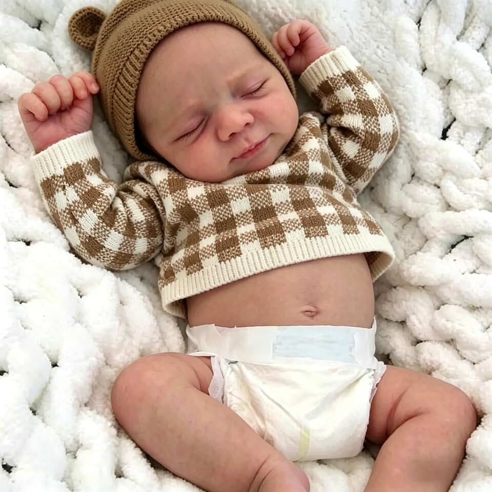 Anano Reborn Baby Dolls Full Body, Realistic Baby Doll Newborn Boy 18 in Real Life Babys Reborn Dolls Waterproof, Lifelike Babys Doll with Accessories