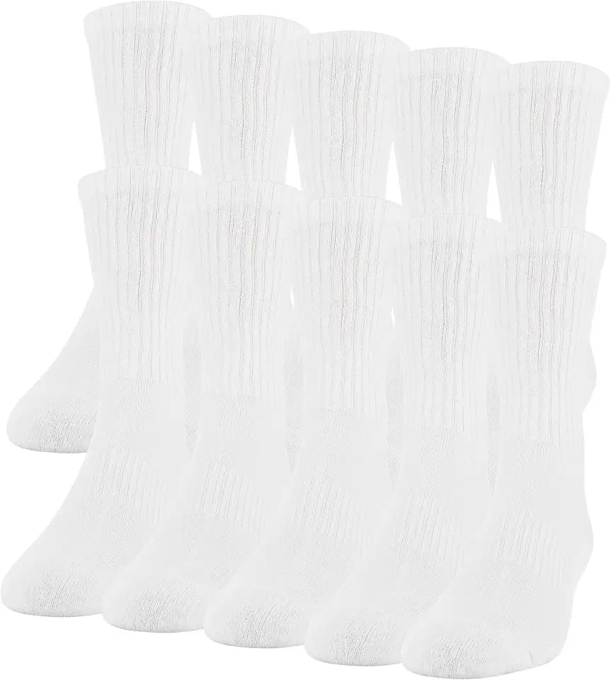 Gildan Men's Active Cotton Crew Socks (10-Pack)