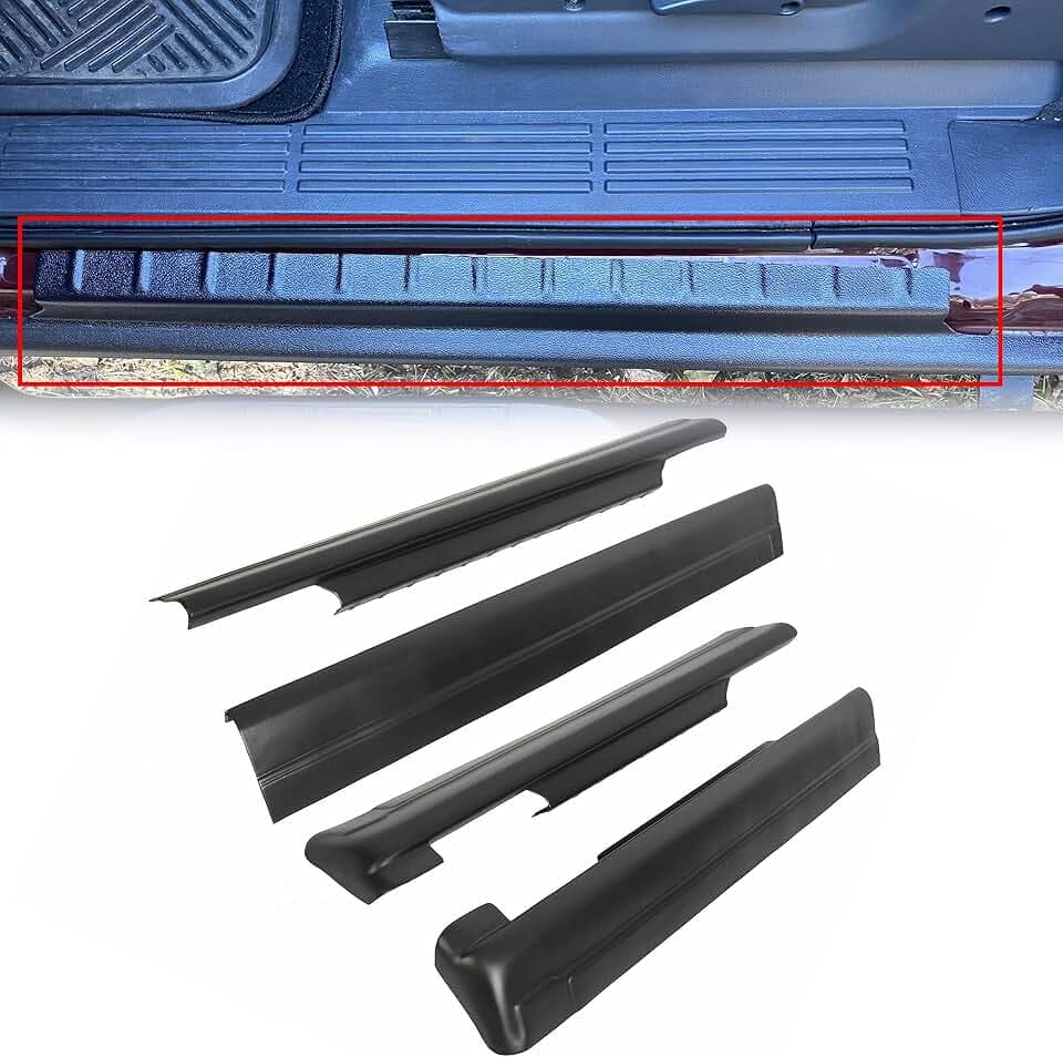 ECOTRIC Rocker Panel Guard Trail Armor Compatible with 1999-2006 Chevy GMC