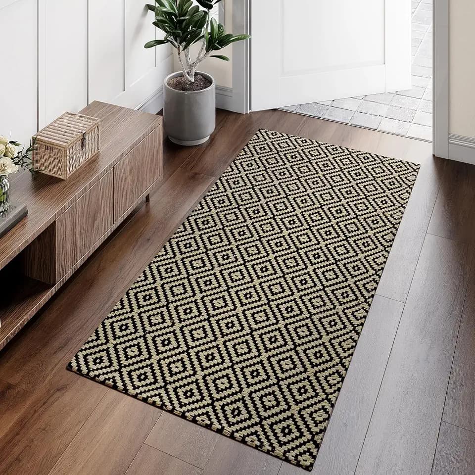Boho 2x5 ft Hallway Runners Rug Woven Washable Long Kitchen Runner Mat Rugs Non Slip, Soft Entryway Laundry Hall Runner Floor Carpet for Indoor Backdoor Bedroom Kitchen Living Room