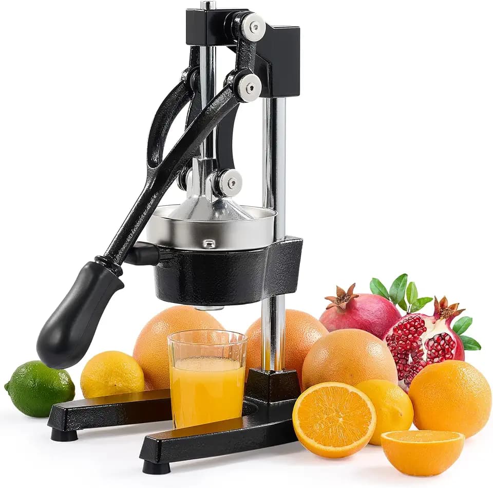 CO-Z Manuelle Saftpresse für Granatäpfel und Zitrusfrüchte aus Edelstahl, professionelle Handpresse für Orange, Zitrone und Obst