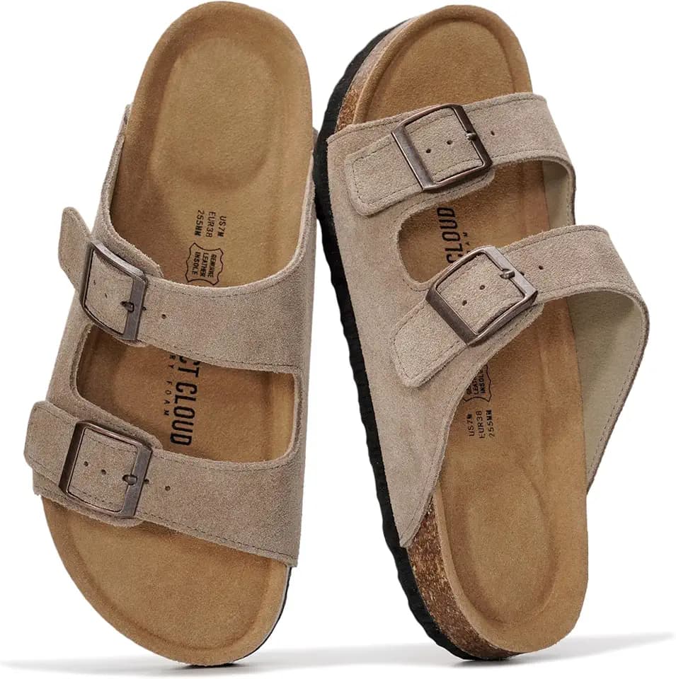 100% Genuine Leather Womens Sandals Slides for Women Everyday Sandals Women
